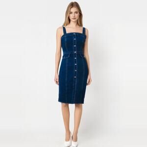 Sexy NY & Co Button Front Denim Dress NWOT